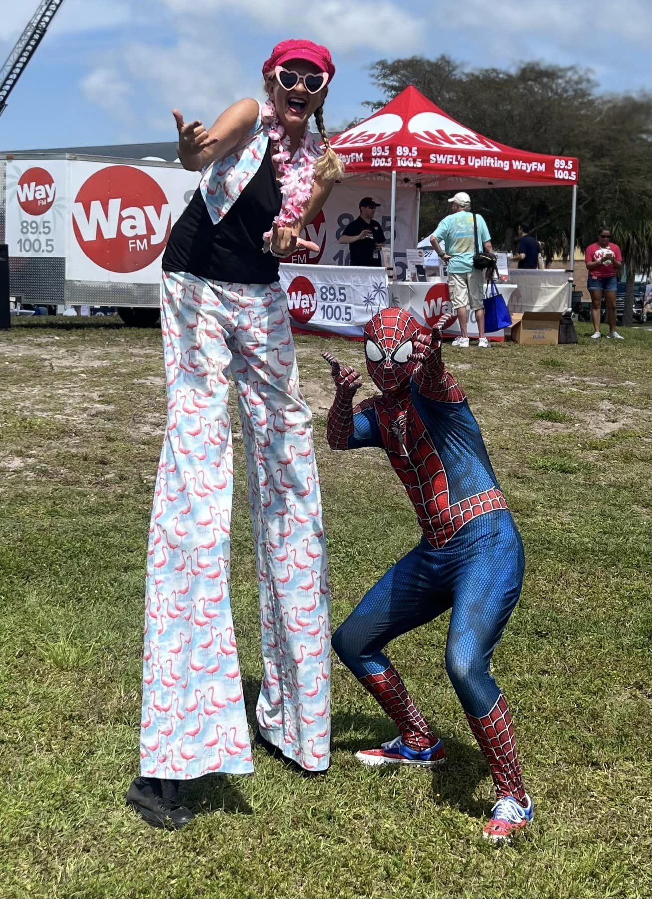 Way-Too-Tall-Torrie-and-Spiderman-photo-by-George-Zalucki