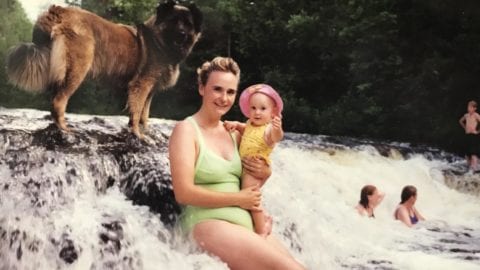 Victoria Kinley (baby) with mom Margaret