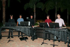 Estero High School Percussionists playing live music