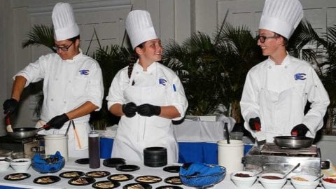 Freddy-Figueroa,-Callie-Layne-and-Tyler-Thompson-prepare-crepes