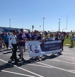 Relay for Life Survivors with Lee County Sheriff's Office at 2019 event