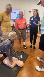 Jamie Hoover teaches a CPR class