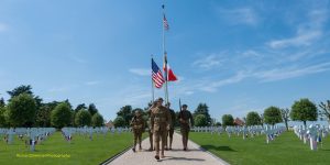 Honoring the fallen at Normandy American Cemetary in France