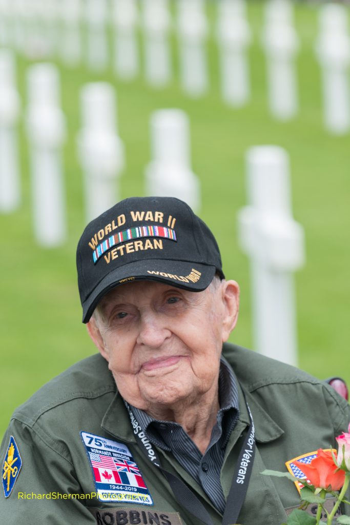 WWII Veteran at the 75th Anniversary of the Normandy invasion_ 2019