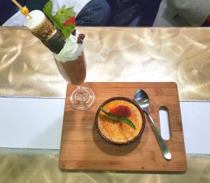 Creme Brulee and Chocolate Mousse