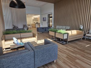 Clean_ modern decor provide a calming atmosphere at Southwest Florida Proton Center