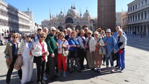 Students of FGCU Academy end their tour of Northern Italy and the Adriatic in St. Marks Square_ Venice_ Italy_ September 2018