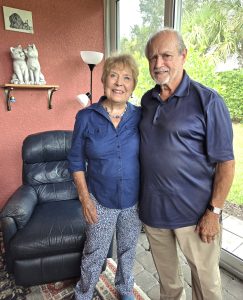 Maureen and Bob Chapin in their sunroom in Tidewater