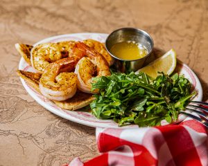 Grilled Shrimp on Ciabatta Toast