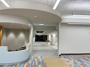Youth Services Desk in renovated South County Regional Library