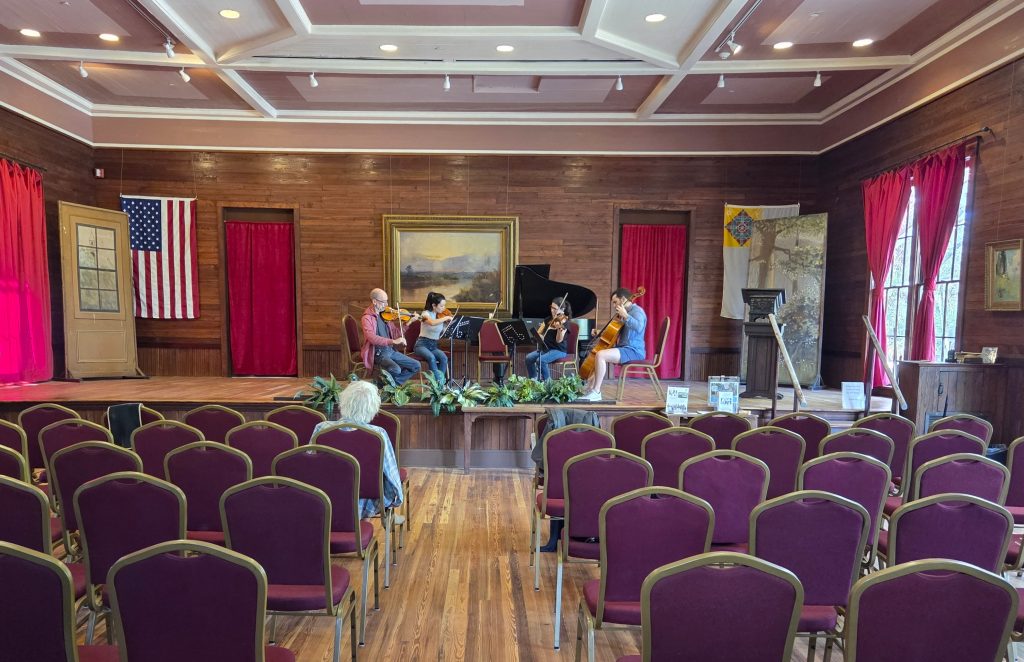 Bella Gutshtein oversees Camerata String Quartet rehearsals