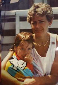 Nancy and a young Caitlin