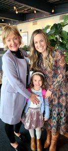 Nancy with daughter Caitlin Walsh and granddaughter Caroline